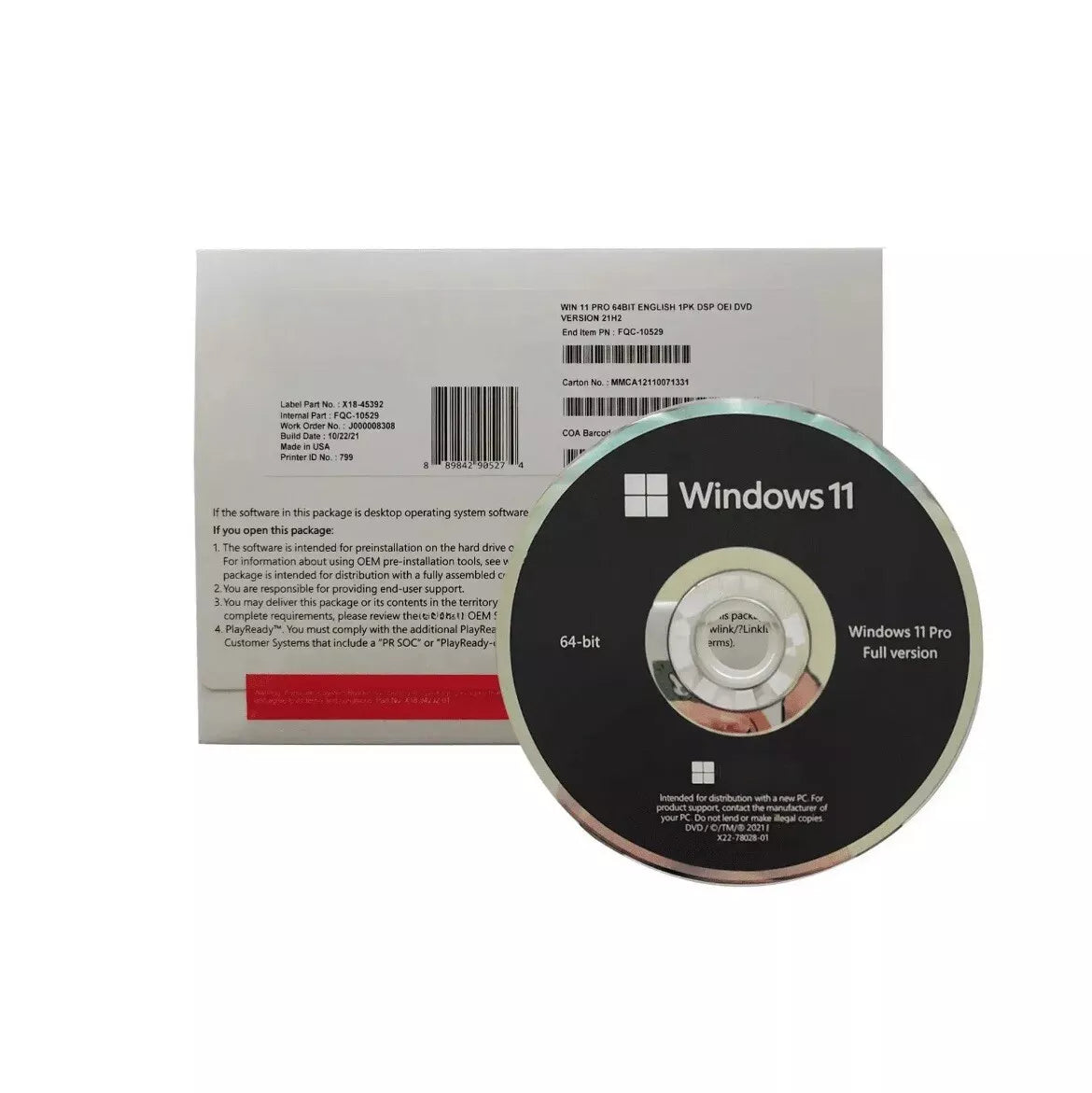 Windows 11 Pro OEM 64 Bit DVD